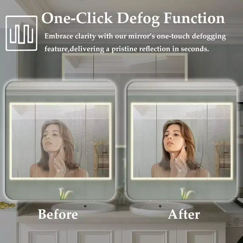 LED Lighted Medicine Cabinet: Defogging Function, Ample StorageAdjustable Lighting Elevate Bathroom Style