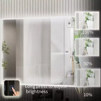 Armoire de toilette à LED : fonction désembuage, grand rangement, éclairage réglable, pour sublimer le style de la salle de bain