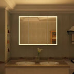 Armoire de toilette à LED : fonction désembuage, grand rangement, éclairage réglable, pour sublimer le style de la salle de bain