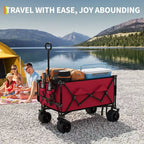 Poussette, Poussette multi-usage robuste - Poussette de plage pliable avec roues tout-terrain et porte-gobelet de plage