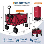 Poussette, Poussette multi-usage robuste - Poussette de plage pliable avec roues tout-terrain et porte-gobelet de plage
