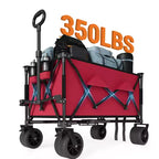 Poussette, Poussette multi-usage robuste - Poussette de plage pliable avec roues tout-terrain et porte-gobelet de plage