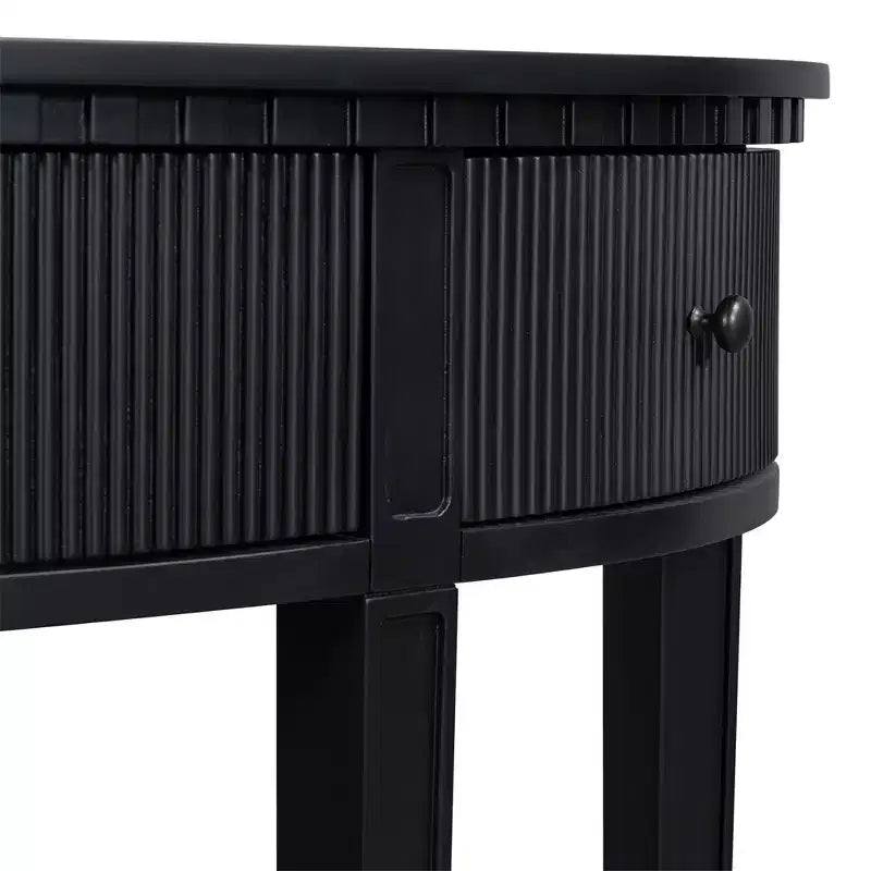 Console Table with 3 Drawers, Elegant Console Table, Sturdy Stable Entryway Sofa Table with Vertical Stripe Drawer Fronts