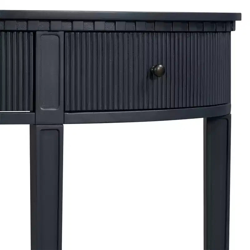 Console Table with 3 Drawers, Elegant Console Table, Sturdy Stable Entryway Sofa Table with Vertical Stripe Drawer Fronts