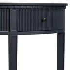 Console avec 3 tiroirs, Console élégante, Table de canapé d'entrée robuste et stable avec façades de tiroirs à rayures verticales