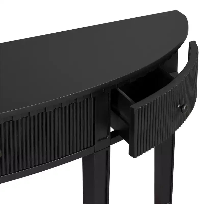 Console Table with 3 Drawers, Elegant Console Table, Sturdy Stable Entryway Sofa Table with Vertical Stripe Drawer Fronts