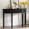 Console Table with 3 Drawers, Elegant Console Table, Sturdy Stable Entryway Sofa Table with Vertical Stripe Drawer Fronts