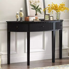 Console Table with 3 Drawers, Elegant Console Table, Sturdy Stable Entryway Sofa Table with Vertical Stripe Drawer Fronts