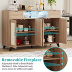 Commode en rotin avec rangement, buffet de style bohème avec cadre en bois pour salon, salle à manger, couloir