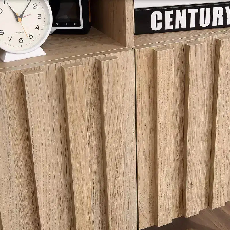 Fluted Panel Door Modern Industrial Buffet Cabinet Sideboard, for Living Room, Dining Room, Hallway
