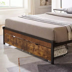 2 Pack Under Bed Storage with Wheels, Under the Bed Storage Containers for King Size Bed, Metal Frame