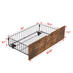 Rangement sous le lit avec roulettes, conteneurs de rangement sous le lit pour lit King Size, cadre métallique