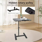 Support pour ordinateur portable mobile pour canapé, table de chevet réglable en hauteur avec plateau inclinable, bureau d'ordinateur portable roulant pour bureau à domicile, chambre à coucher