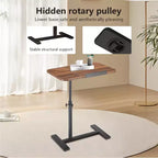 Support pour ordinateur portable mobile pour canapé, table de chevet réglable en hauteur avec plateau inclinable, bureau d'ordinateur portable roulant pour bureau à domicile, chambre à coucher