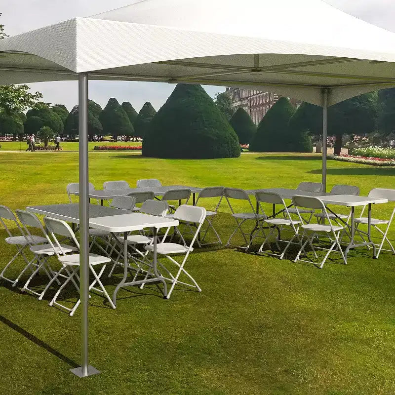 Folding Table, Portable Collapsible Plastic White Long Tables for Party, Camping, Banquet, Craft, Dining, Wedding, Outdoor and Indoor Use