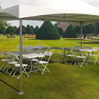 Folding Table, Portable Collapsible Plastic White Long Tables for Party, Camping, Banquet, Craft, Dining, Wedding, Outdoor and Indoor Use