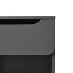 Table de chevet moderne minimaliste 1 tiroir avec compartiment ouvert C Gris Foncé