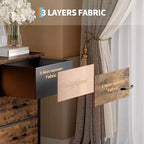 Grande commode de chambre avec 10 tiroirs en tissu, meuble TV pour téléviseurs de 65 à 75 pouces, commode blanche avec prises de courant et tiroirs de rangement