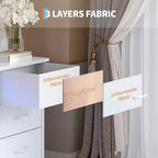 Grande commode de chambre avec 10 tiroirs en tissu, meuble TV pour téléviseurs de 65 à 75 pouces, commode blanche avec prises de courant et tiroirs de rangement