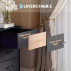 Grande commode de chambre avec 10 tiroirs en tissu, meuble TV pour téléviseurs de 65 à 75 pouces, commode blanche avec prises de courant et tiroirs de rangement