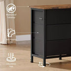 Grande commode de chambre avec 10 tiroirs en tissu, meuble TV pour téléviseurs de 65 à 75 pouces, commode blanche avec prises de courant et tiroirs de rangement