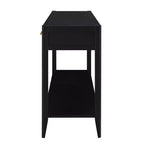 Console de 101,6 cm avec 3 tiroirs ondulés, table d'entrée moderne avec poignées en métal et étagère de rangement