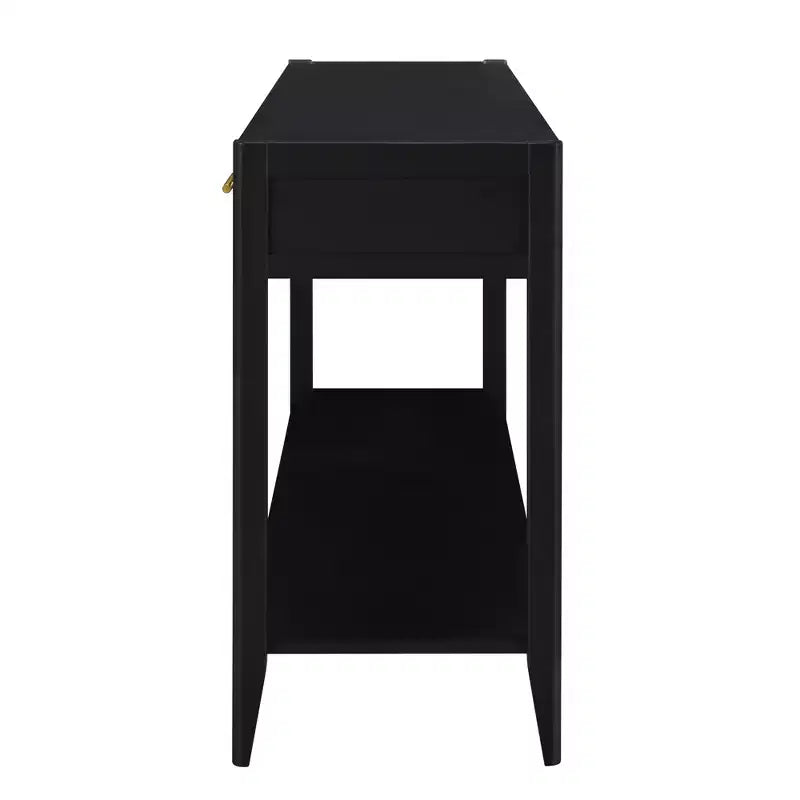 Inch Console Table with 3 Wavy Drawers, Modern Entryway Table with Metal Handles and Storage Shelf