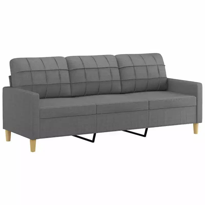 Seater Sofa Dark Grey Fabric (100% polyester), metal, textilene