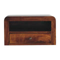 HomeRoots 18 Chestnut Solid Wood One Drawer Floating Nightstand