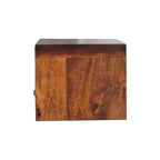 Table de chevet flottante en bois massif de châtaignier à un tiroir