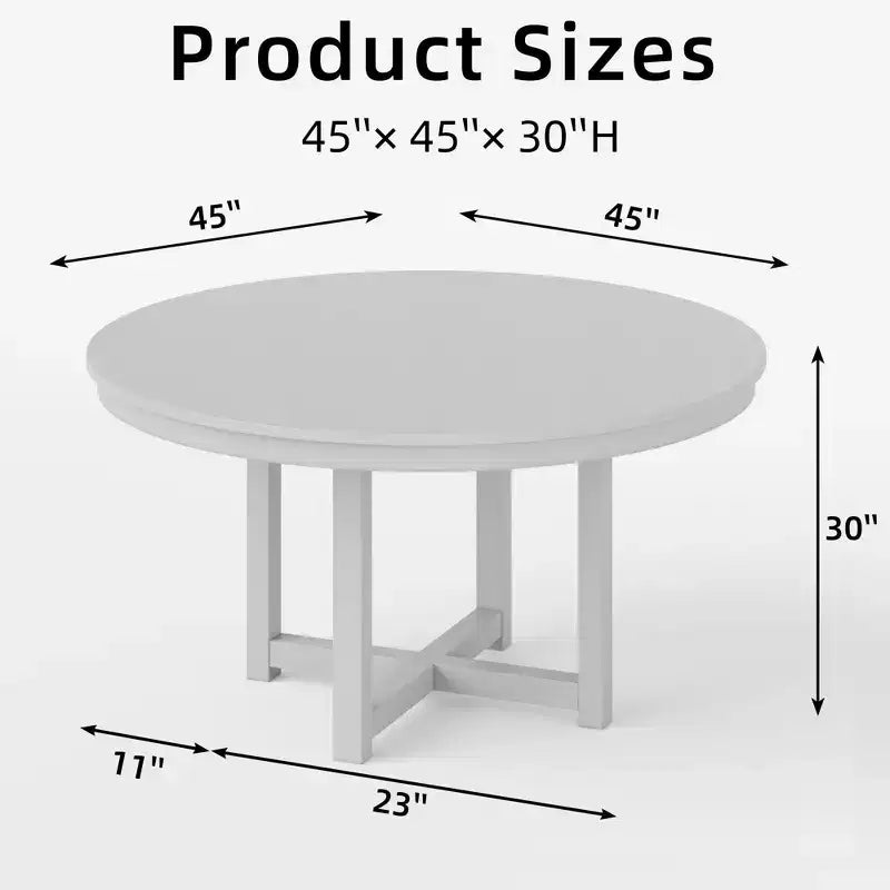 Inch Round Black Dining Table, Suitable For Multiple People Dining At The Same Time, Suitable For Both Dining And Living Rooms
