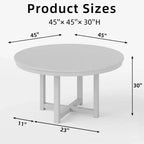 Table à manger ronde noire de 100 cm, adaptée pour plusieurs personnes en même temps, idéale pour les salles à manger et les salons