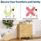 Commode multi-tiroirs, Armoire de rangement haute avec poignées en métal, Meuble de rangement autoportant pour chambre à coucher, salon, entrée