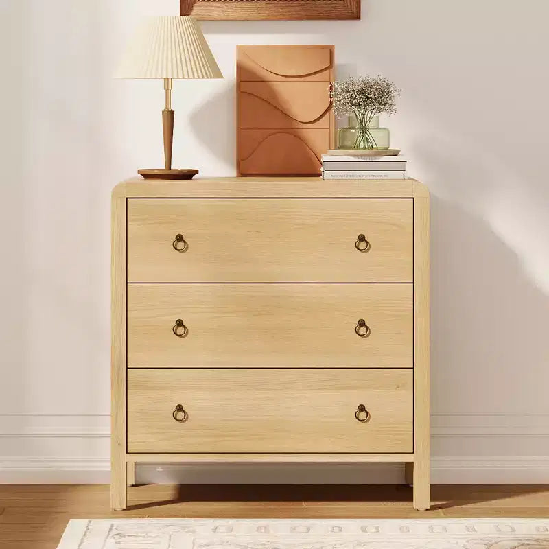 Multi-Drawer Dresser, Tall Chest Storage Cabinet with Metal Handles, Freestanding Organizer for Bedroom, Living Room, Entryway