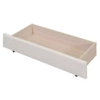 Lit de repos rembourré pleine grandeur avec 2 tiroirs, canapé-lit en lin avec dossier capitonné pour chambre à coucher, salon, chambre d'amis, beige