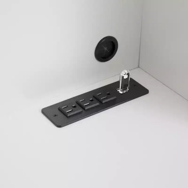 Computer Desk, Suitable For Teenagers, Students, Writing, laptops, and Home Use, With Drawers, 3 AC Outlets, and 2 USB Charging Ports.