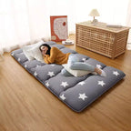 Japanese Futon Mattress Floor Mattress - Floral Pattern Tatami Mat, Sleeping Pad for Camping/Travel