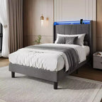 Bed Frame, Fabric Upholstered Platform Bed Frame with Headboard, Wooden Slats Support, No Box Spring Needed, Noise Free, Easy Assembly