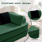 Canapé sans os en tissu Teddy, sans assemblage, éponge haute densité 32D, canapé moelleux et confortable avec deux chaises longues, canapé convertible pour salon, blanc