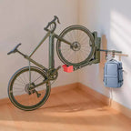 Support mural pliable pivotant noir pour vélo C, support de vélo réglable pour roues de 20 à 29 pouces, rangement de garage robuste (1 pièce)