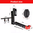 Support mural pliable pivotant noir pour vélo C, support de vélo réglable pour roues de 20 à 29 pouces, rangement de garage robuste (1 pièce)