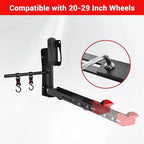 Support mural pliable pivotant noir pour vélo C, support de vélo réglable pour roues de 20 à 29 pouces, rangement de garage robuste (1 pièce)