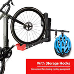 Support mural pliable pivotant noir pour vélo C, support de vélo réglable pour roues de 20 à 29 pouces, rangement de garage robuste (1 pièce)