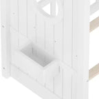 Lit de maison au sol double et lit Montessori pour enfants, lit cabane avec étagère de rangement, conception de toit