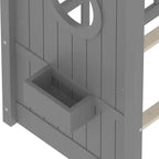 Lit de maison au sol double et lit Montessori pour enfants, lit cabane avec étagère de rangement, conception de toit