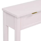 Console étroite avec rangement, table d'entrée minimaliste en bois avec 4 tiroirs et étagère inférieure pour couloir et entrée
