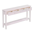 Console étroite avec rangement, table d'entrée minimaliste en bois avec 4 tiroirs et étagère inférieure pour couloir et entrée