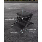 Siège roulant Z-Creeper, siège d'atelier pliant 2-en-1, 6 roulettes pivotantes, capacité de 150 kg