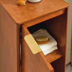 Meuble de rangement de salle de bain avec porte simple, compartiment ouvert et étagère réglable, meuble de rangement moderne pour salle de bain