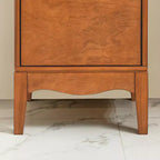 Meuble de rangement de salle de bain avec porte simple, compartiment ouvert et étagère réglable, meuble de rangement moderne pour salle de bain